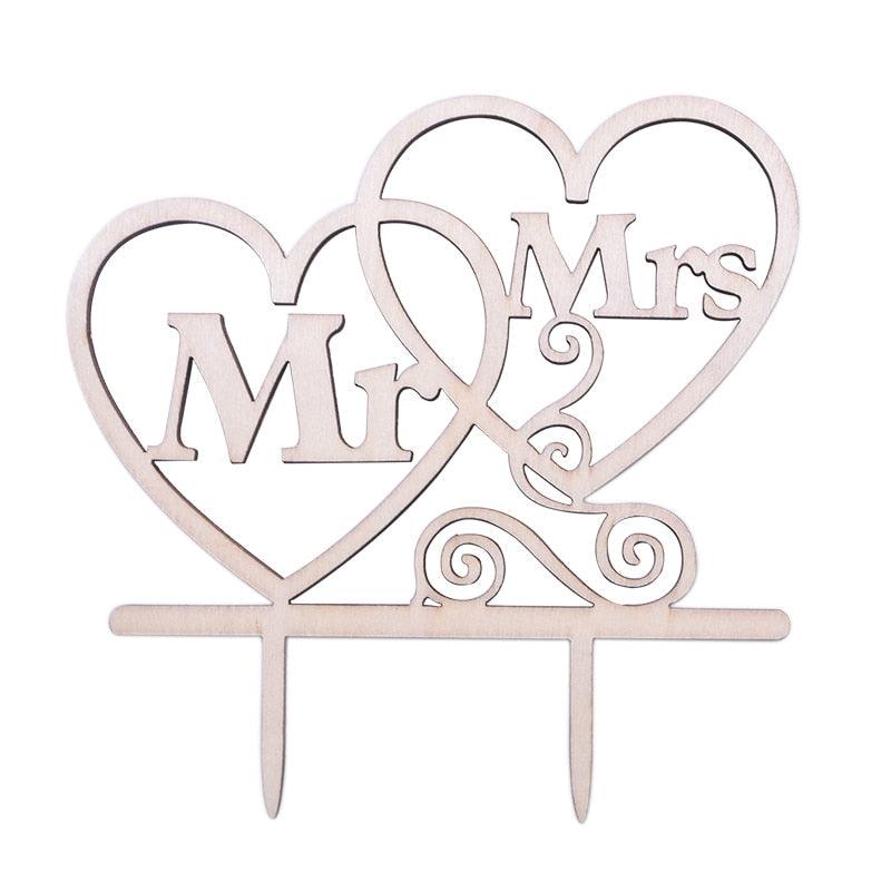 1Pcs Hollow Letter Love Just Married Mr & Mrs Cake Topper Mr and Mrs Cake Toppers Wooden Wedding Cake Topper Party Cake Decoration Mr And Mrs Cake Topper Bride and Groom Wooden Wedding Cake Topper For Wedding Party Supplies Stevvex