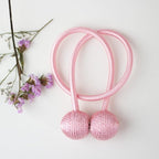 Magnetic Curtain Tieback Buckle Strap Holdbacks Magnet Clip For Curtain Rod Tie Backs Hanging Belts Rope Accessories Upgraded Curtain Buckles European Style Decorative Weave Rope Curtain Holdbacks Holder For Window Decor Curtain Clips Rope Straps Magnet Stevvex