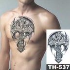 Gladiator Temporary Tattoo Sticker Flower Waterproof Big Modern Womens Mens Body Tattoo Luxury Design Stevvex