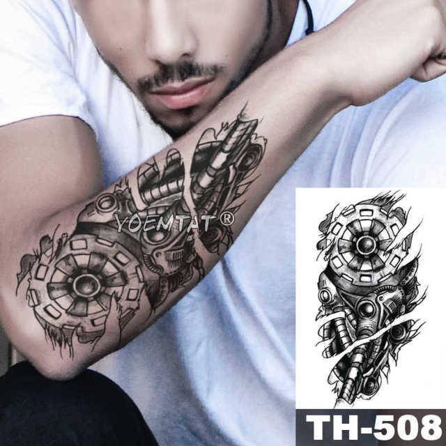 Gladiator Temporary Tattoo Sticker Flower Waterproof Big Modern Womens Mens Body Tattoo Luxury Design Stevvex