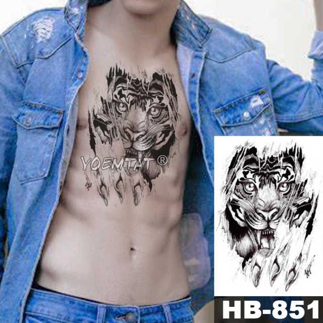 Gladiator Temporary Tattoo Sticker Flower Waterproof Big Modern Womens Mens Body Tattoo Luxury Design Stevvex