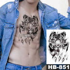 Gladiator Temporary Tattoo Sticker Flower Waterproof Big Modern Womens Mens Body Tattoo Luxury Design Stevvex