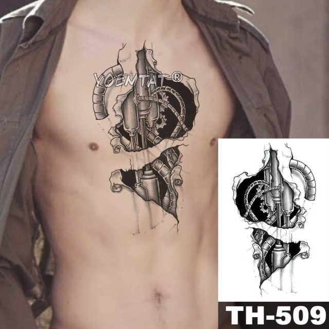 Gladiator Temporary Tattoo Sticker Flower Waterproof Big Modern Womens Mens Body Tattoo Luxury Design Stevvex