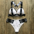 Luxury Women Bikini Set Letter Print Swimsuit Female Push Up Bandage Black Swimwear Women Bikini Set Swimming Bathing Suit Women Swimsuit Bikini Set Letter Print Swimwear Bathing Suit Stevvex