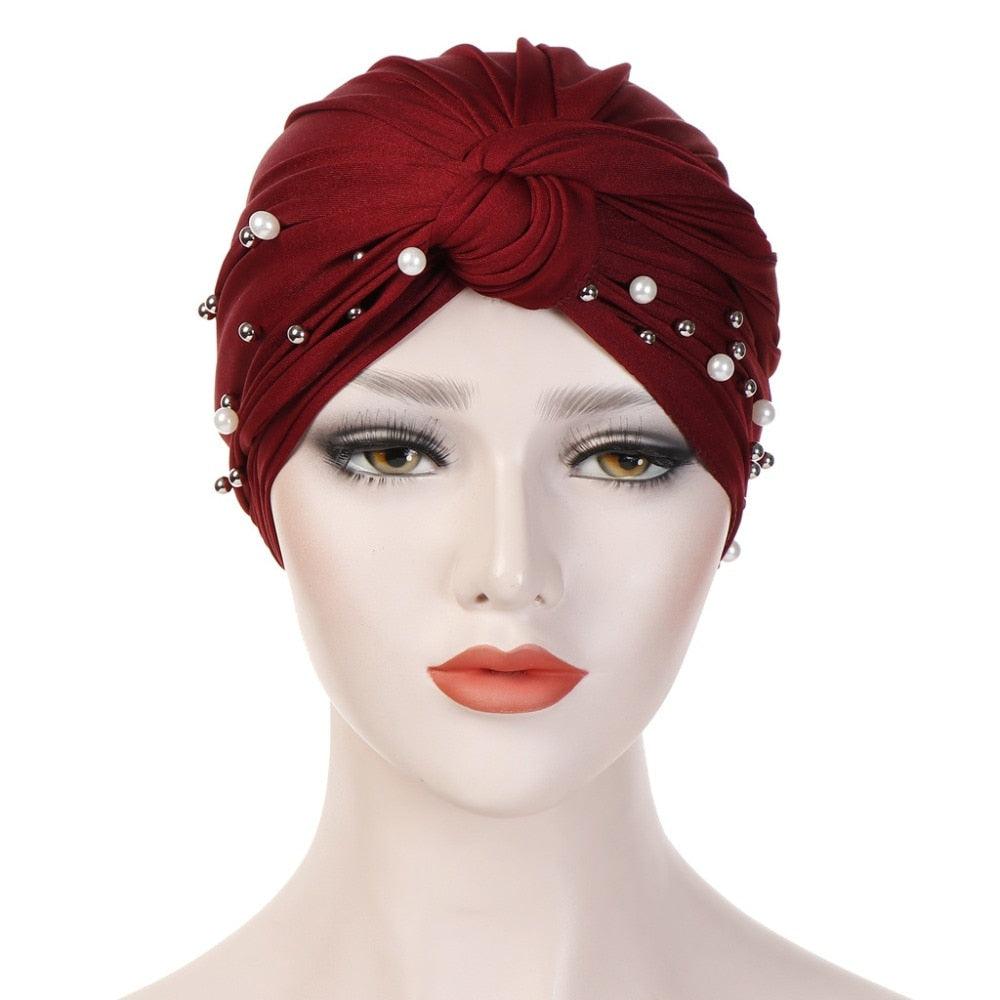 Soft Cotton Lightweight Elegant Turban Hijab Bonnet Arab Wrap Head Turbans Cap Headwrap Headwear Indian African Turbans Twist Headband For Women Stevvex