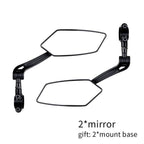 Unique 360 Degree Rotate Bike Rear View Mirror Cycling Accessories Flexible Safety Rear View Mirrors Adjustable Easy Mount Rear View Bike Mirrors Back Right Side Bicycle Mirror For Adult Bikes Stevvex
