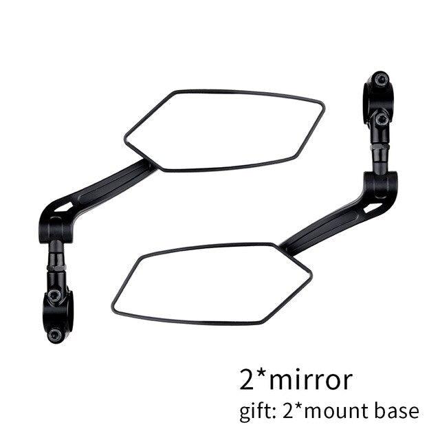 Unique 360 Degree Rotate Bike Rear View Mirror Cycling Accessories Flexible Safety Rear View Mirrors Adjustable Easy Mount Rear View Bike Mirrors Back Right Side Bicycle Mirror For Adult Bikes Stevvex
