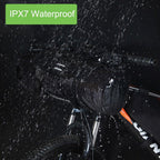 Bike Front Tube Bag Waterproof Bicycle Handlebar Basket Pack Cycling Front Frame Bicycle Accessories Waterproof Handlebar Bags Bike packing Bags Front Packs For Road Bicycles Bike Packing Accessories Stevvex