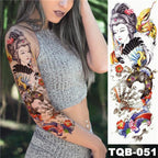 Large Tattoo Sleeve Arm Waterproof Temporary Sticker Tiger Fox For Arm Luxury Colorful Design Stevvex