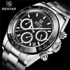 Luxury Men Watches Scratch Resistant Full Stainless Steel Strap Waterproof Sport Quartz Watch Men Fashion Date Clock Chronograph Stevvex