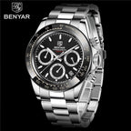 Luxury Men Watches Scratch Resistant Full Stainless Steel Strap Waterproof Sport Quartz Watch Men Fashion Date Clock Chronograph Stevvex