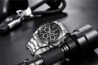 Luxury Men Watches Scratch Resistant Full Stainless Steel Strap Waterproof Sport Quartz Watch Men Fashion Date Clock Chronograph Stevvex