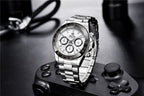 Luxury Men Watches Scratch Resistant Full Stainless Steel Strap Waterproof Sport Quartz Watch Men Fashion Date Clock Chronograph Stevvex