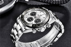 Luxury Men Watches Scratch Resistant Full Stainless Steel Strap Waterproof Sport Quartz Watch Men Fashion Date Clock Chronograph Stevvex