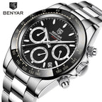 Luxury Men Watches Scratch Resistant Full Stainless Steel Strap Waterproof Sport Quartz Watch Men Fashion Date Clock Chronograph Stevvex