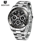 Luxury Men Watches Scratch Resistant Full Stainless Steel Strap Waterproof Sport Quartz Watch Men Fashion Date Clock Chronograph Stevvex