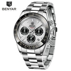 Luxury Men Watches Scratch Resistant Full Stainless Steel Strap Waterproof Sport Quartz Watch Men Fashion Date Clock Chronograph Stevvex