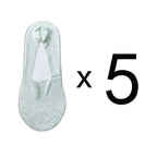 5 Pairs Fashion Women Girls Summer Socks 7 Color Style Lace Flower Short Sock Antiskid Invisible Ankle Socks For Women Stevvex