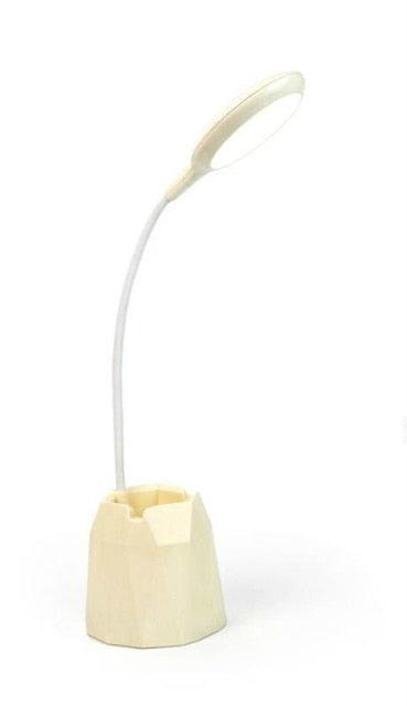 Creative USB Table Light Morden College Dorm Bedroom Study Led Desk Lamp Pen Container Macaroon Eye Protection Ring Table Lamp Decorative Table Lamp Cute Study Lamps for Bedroom Décor Stevvex