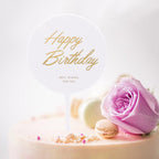 1Pcs Metal Happy Birthday Cake Topper Artificial flowers Cake Toppers Happy Birthday Cake Topper Metal And Acrylic Cake Decoration With Pink Artificial Flower Cluster For DIY Baby Shower Birthday Party Decoration Baking Decor Stevvex