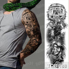 Luxury Black Temporary Tattoo Waterproof Big Lion Tattoo For Body Arm Legs Modern Large Design Stevvex