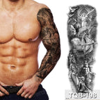 Luxury Black Temporary Tattoo Waterproof Big Lion Tattoo For Body Arm Legs Modern Large Design Stevvex