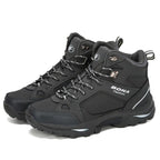 Modern Mens Boots Anti-Skidding Leather Shoes Popular Comfy Spring Autumn Men Shoes Short Plush Snow Boots Outdoor Warm Fur Lined Water Resistant Non Slip Mens Shoes Stevvex
