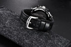 Multifunction Luxury 2021 Men's Watch Quartz Genuine Leather Strap Sport Chronograph Waterproof Men Wrist Watch Stevvex