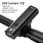 Bike Light Rainproof USB Rechargeable LED 2000mAh MTB Front Lamp Headlight Aluminum Ultralight Flashlight Super Bright Bicycle Front Headlight 5 Light Modes And Large Capacity Battery Stevvex