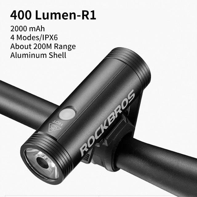 Bike Light Rainproof USB Rechargeable LED 2000mAh MTB Front Lamp Headlight Aluminum Ultralight Flashlight Super Bright Bicycle Front Headlight 5 Light Modes And Large Capacity Battery Stevvex