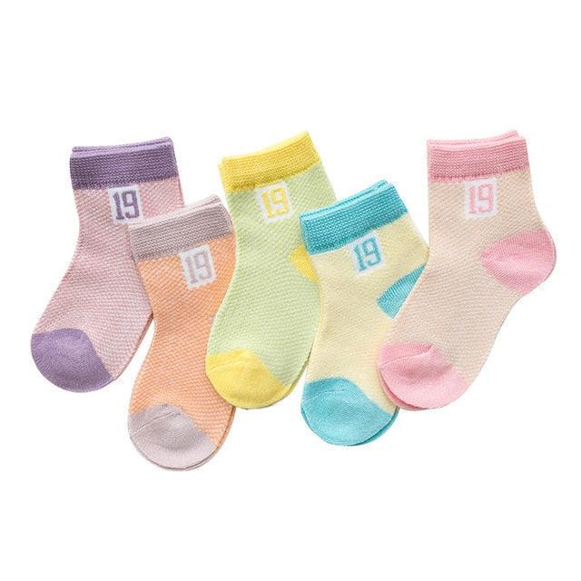 5Pairs 0-2Y Infant Baby Socks Baby Socks for Girls Cotton Mesh Cute Newborn Boy Toddler Socks Baby Clothes Accessories Stevvex