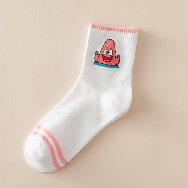 Kawaii Women Animals Cartoon Tube Socks Cute Egg Rabbit Panther Cotton Long Socks Female and Ladies Pink Milk White Short Ankle Socks For Women Stevvex