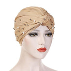 Soft Cotton Lightweight Elegant Turban Hijab Bonnet Arab Wrap Head Turbans Cap Headwrap Headwear Indian African Turbans Twist Headband For Women Stevvex
