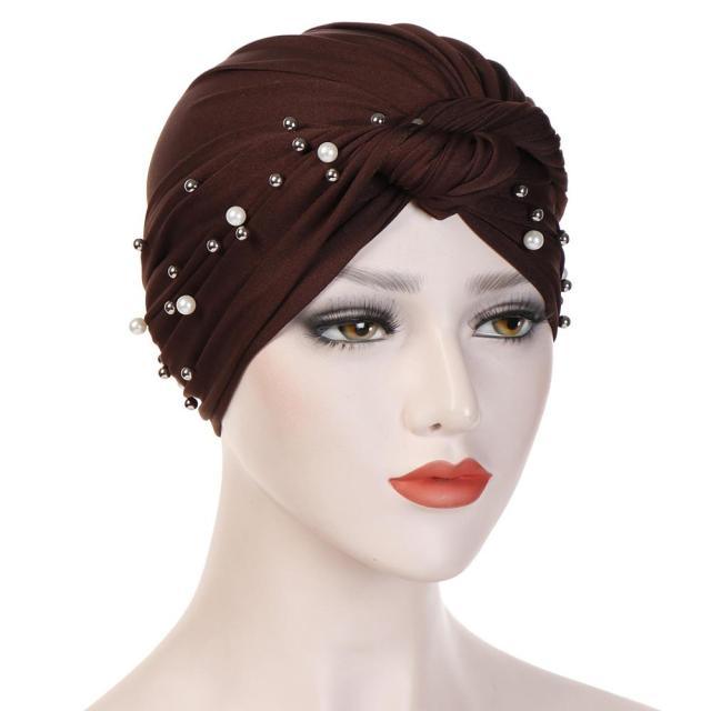 Soft Cotton Lightweight Elegant Turban Hijab Bonnet Arab Wrap Head Turbans Cap Headwrap Headwear Indian African Turbans Twist Headband For Women Stevvex