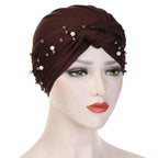 Soft Cotton Lightweight Elegant Turban Hijab Bonnet Arab Wrap Head Turbans Cap Headwrap Headwear Indian African Turbans Twist Headband For Women Stevvex