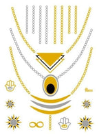 Luxury Metallic Temporary Tattoo Gold Silver Flower Sticker Long Lasting Gold Design For Womens Stevvex