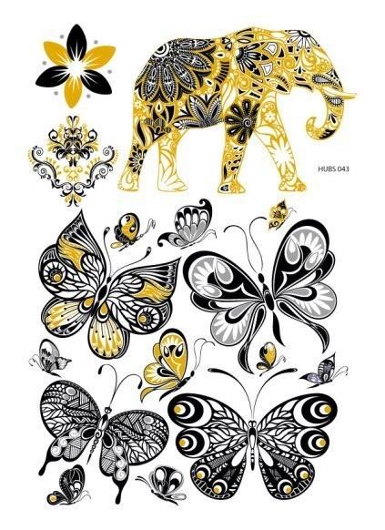 Luxury Metallic Temporary Tattoo Gold Silver Flower Sticker Long Lasting Gold Design For Womens Stevvex