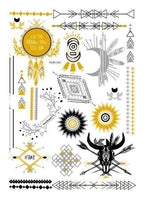 Luxury Metallic Temporary Tattoo Gold Silver Flower Sticker Long Lasting Gold Design For Womens Stevvex