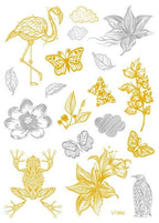 Luxury Metallic Temporary Tattoo Gold Silver Flower Sticker Long Lasting Gold Design For Womens Stevvex