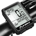 Lightweight Rainproof Bike Computer Bicycle Wireless Speedometer Odometer Cycling Watch LED Screen Measurable Backlight For Visibility At Night Auto On/Off Portable Multi-Function Design Stevvex
