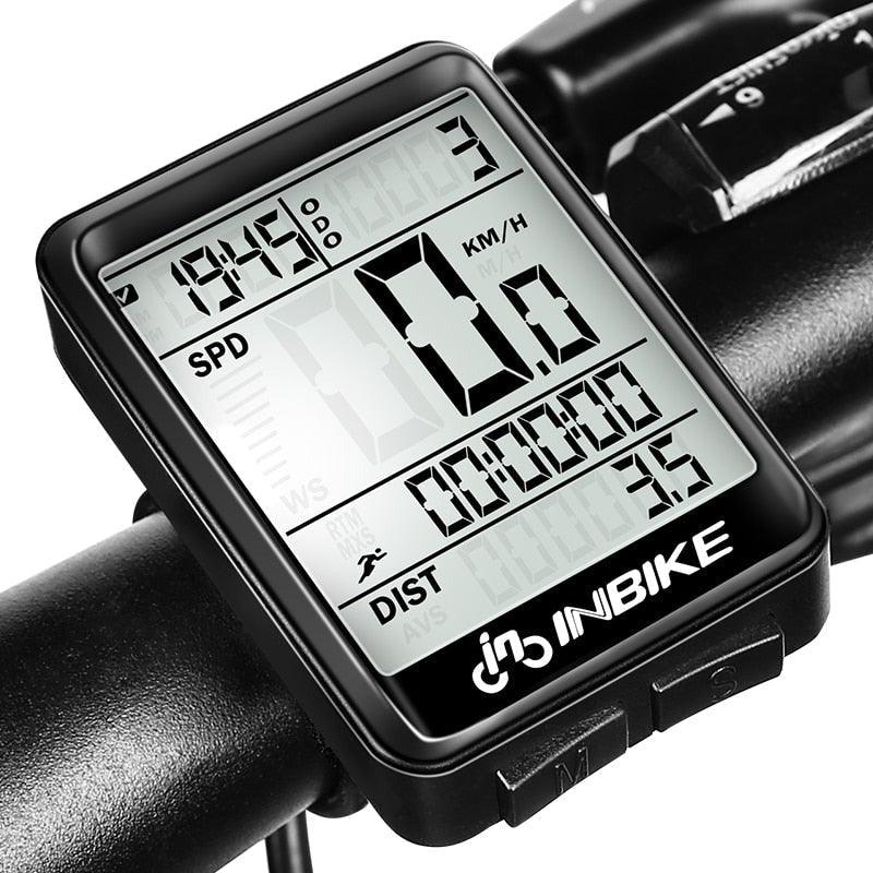 Lightweight Rainproof Bike Computer Bicycle Wireless Speedometer Odometer Cycling Watch LED Screen Measurable Backlight For Visibility At Night Auto On/Off Portable Multi-Function Design Stevvex