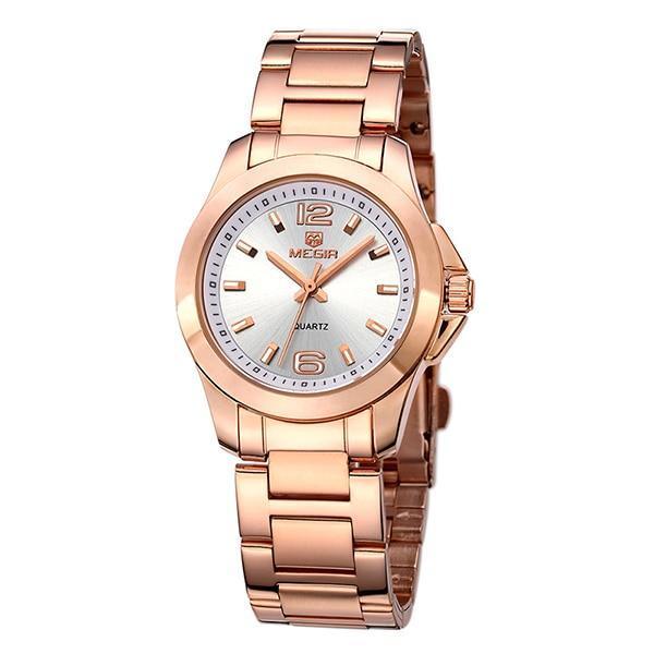 Luxury Gold Rose Women Watches Elegant Modern Waterproof Analog Wristwatch Stylish Design For Womens Stevvex