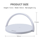 Wireless Charger LED Night Light Table Lamp Adjustable Angle Charging for iPhone Samsung Huawei Xiaomi Touch Switch Phone Holder Decorative Table Lamp Cute Study Lamps for Bedroom Décor