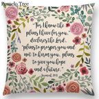 Newest Floral Quotes Decorative Pillow Covers Fresh Flowers Garland Inspirational Words Decorative Cotton Linen Throw Pillow Cushion Covers And Gifts For Women Daughter Mum Best Friend Birthday Home Decorations Stevvex