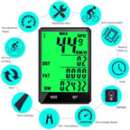 Waterproof Bicycle Computer Wireless And Wired Bike Cycling Odometer Stopwatch Speedometer Bicycle Speedometer With LCD Display 20 Functions And Automatic Wake-up Stevvex