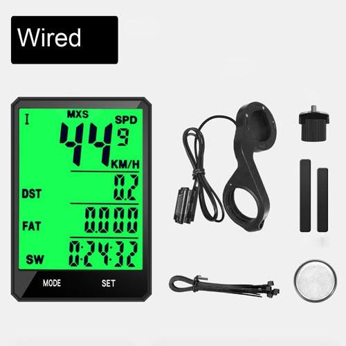 Waterproof Bicycle Computer Wireless And Wired Bike Cycling Odometer Stopwatch Speedometer Bicycle Speedometer With LCD Display 20 Functions And Automatic Wake-up Stevvex