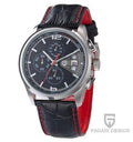 Multifunction Luxury Mens Watches Quartz Chronograph Sport Design Leather Band Strap Comfortable Wrist Watch For Men Stevvex