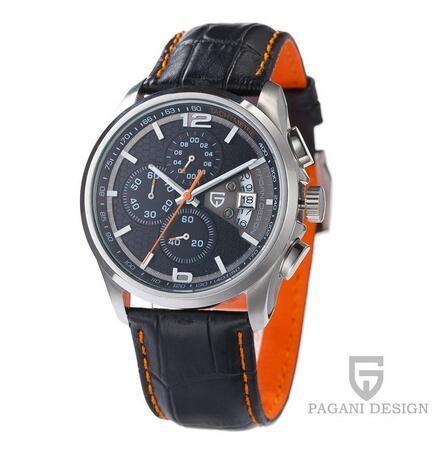 Multifunction Luxury Mens Watches Quartz Chronograph Sport Design Leather Band Strap Comfortable Wrist Watch For Men Stevvex