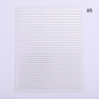 Nail Strip Stickers Black Gold Rose Gold Silver Metal Strip Tape Nail Art Adhesive Foil Tips Nail Sticker Decals Metallic Curve Strip Line Nail Decal Self-Adhesive 3D Wave Design Decoration for Women Girls Tape Nail Art Stickers Decal Decoration Stevvex