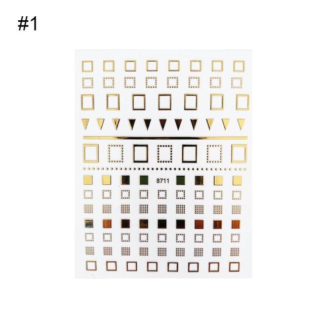 Nail Strip Stickers Black Gold Rose Gold Silver Metal Strip Tape Nail Art Adhesive Foil Tips Nail Sticker Decals Metallic Curve Strip Line Nail Decal Self-Adhesive 3D Wave Design Decoration for Women Girls Tape Nail Art Stickers Decal Decoration Stevvex